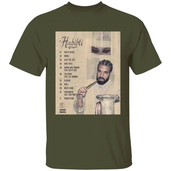 drake album habibti setlist shirt militarygreen