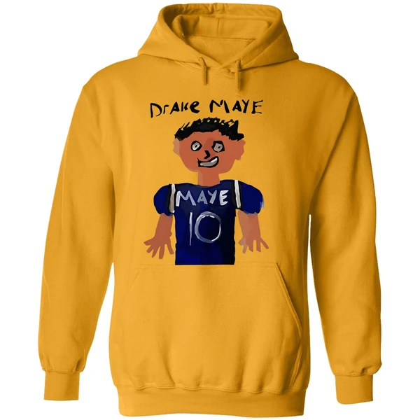 Drake Maye 10 New England Patriots Football Cartoon Hoodie