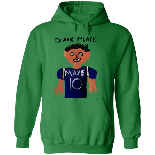 Drake Maye 10 New England Patriots Football Cartoon Hoodie - Image 2