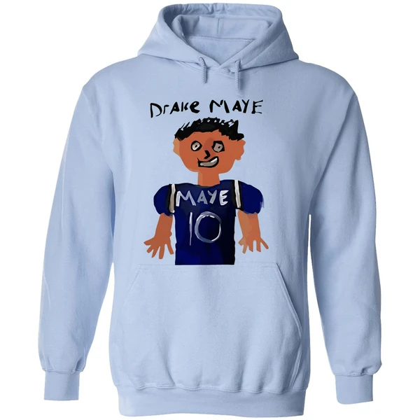 Drake Maye 10 New England Patriots Football Cartoon Hoodie - Image 4