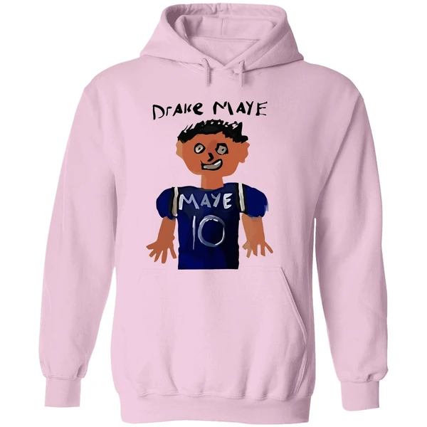 Drake Maye 10 New England Patriots Football Cartoon Hoodie - Image 5