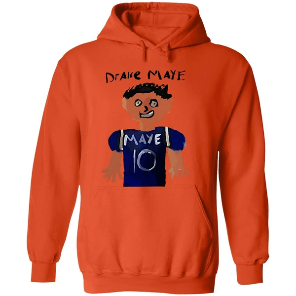 Drake Maye 10 New England Patriots Football Cartoon Hoodie - Image 6