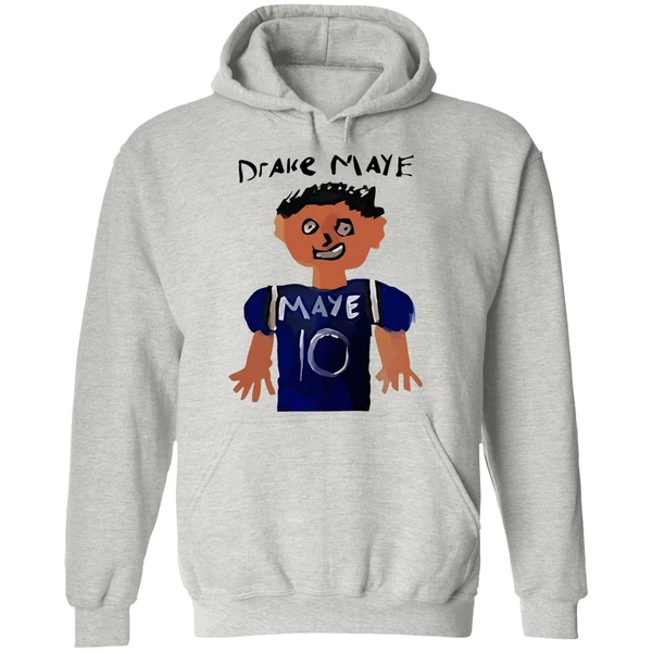 Drake Maye 10 New England Patriots Football Cartoon Hoodie - Image 9