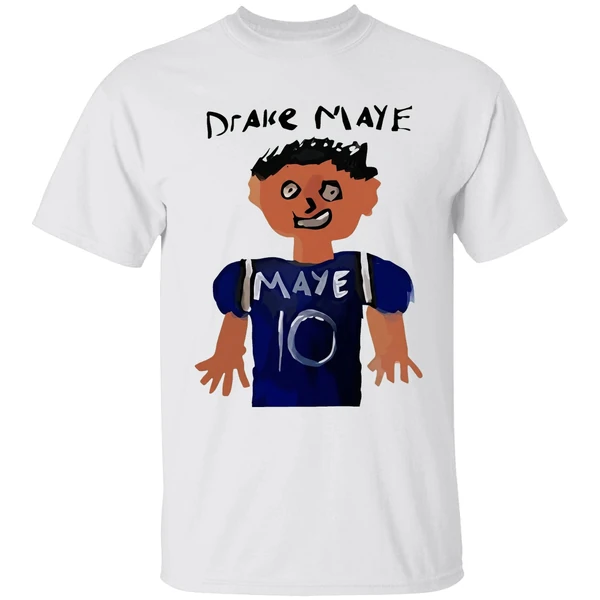 Drake Maye 10 New England Patriots Football Cartoon Shirt