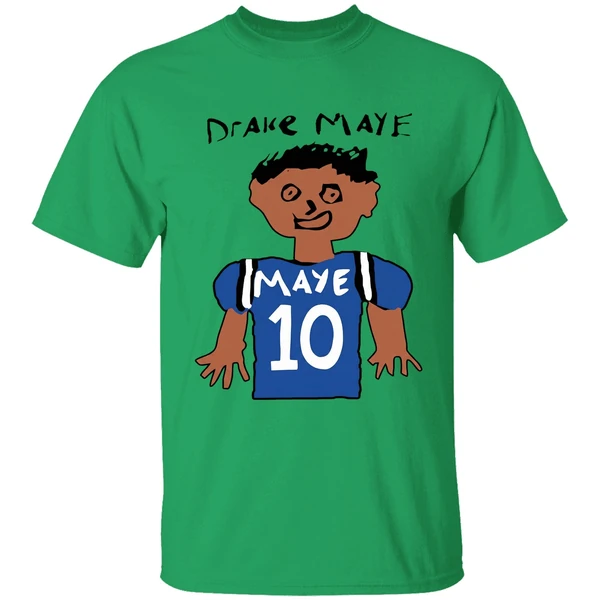 Drake Maye 10 New England Patriots Football Drawing Shirt - Image 8