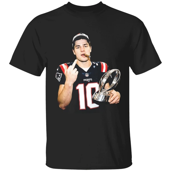 Drake Maye Middle Finger New England Patriots 2026 Super Bowl Lx Logo Shirt