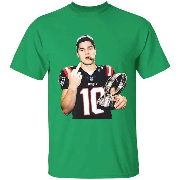 Drake Maye Middle Finger New England Patriots 2026 Super Bowl Lx Logo Shirt - Image 2