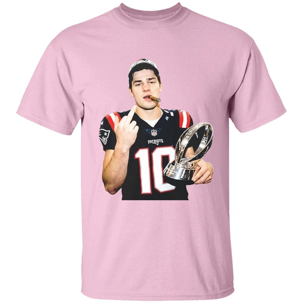 Drake Maye Middle Finger New England Patriots 2026 Super Bowl Lx Logo Shirt - Image 3