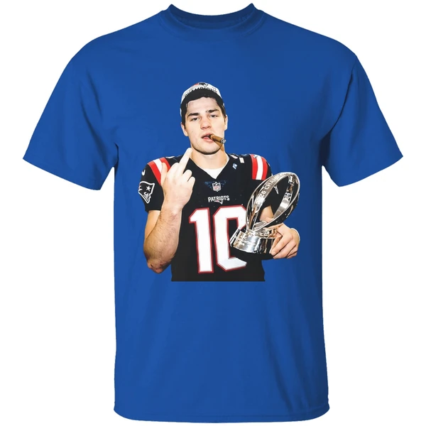 Drake Maye Middle Finger New England Patriots 2026 Super Bowl Lx Logo Shirt - Image 8