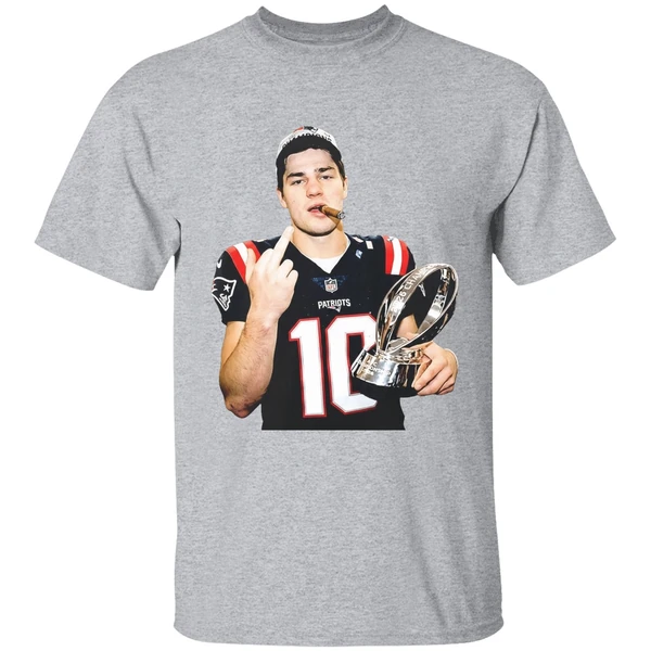 Drake Maye Middle Finger New England Patriots 2026 Super Bowl Lx Logo Shirt - Image 9