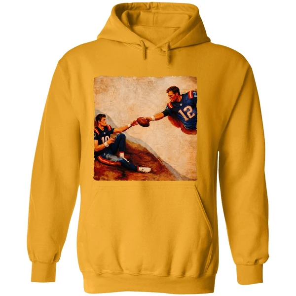 Drake Maye Tom Brady The Creation Of Adam Michelangelo Hoodie