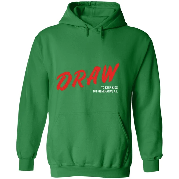 Draw To Keep Kids Off Generative Ai Hoodie - Image 2