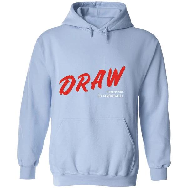 Draw To Keep Kids Off Generative Ai Hoodie - Image 4