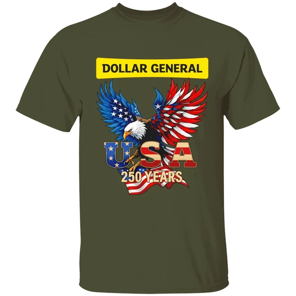 Eagle Dollar General 250 Years Of America Usa Flag Shirt - Image 4