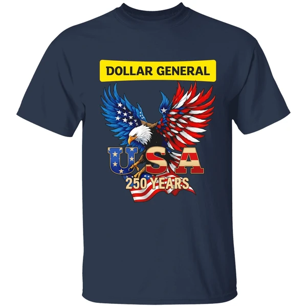 Eagle Dollar General 250 Years Of America Usa Flag Shirt - Image 5