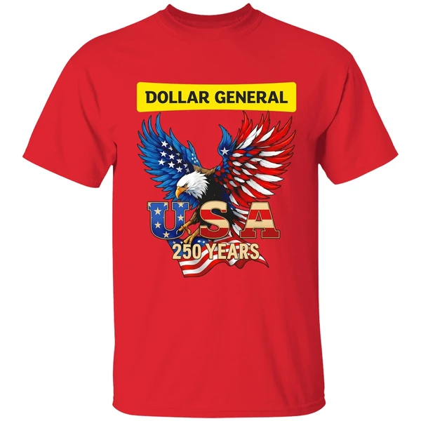 Eagle Dollar General 250 Years Of America Usa Flag Shirt - Image 7