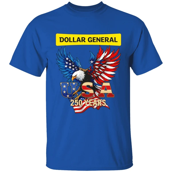 Eagle Dollar General 250 Years Of America Usa Flag Shirt - Image 8