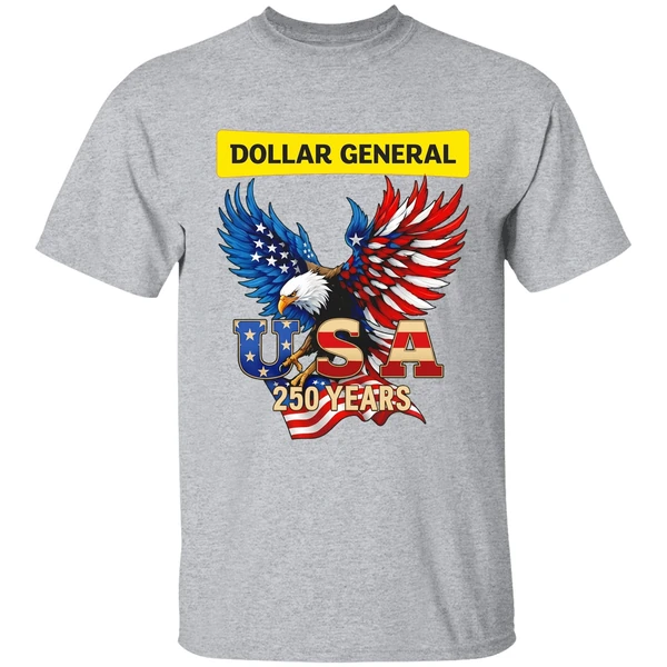 Eagle Dollar General 250 Years Of America Usa Flag Shirt - Image 9