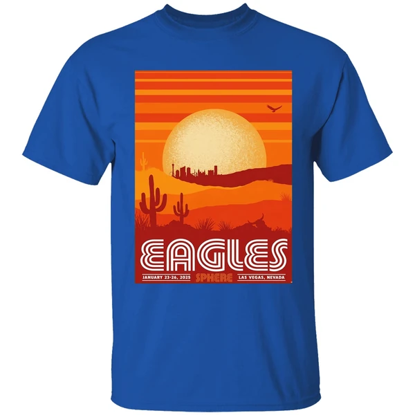 eagles live at sphere las vegas on january 23 24 2026 gig shirt royalblue