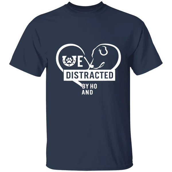 Easily Distracted Horses Dogs Shirt - Image 4