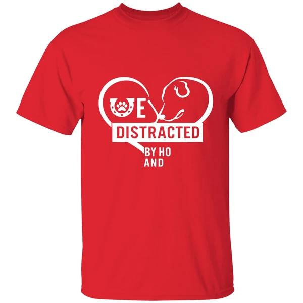 Easily Distracted Horses Dogs Shirt - Image 6