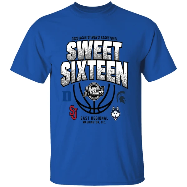 east regional 2026 ncaa di mens basketball sweet sixteen shirt royalblue