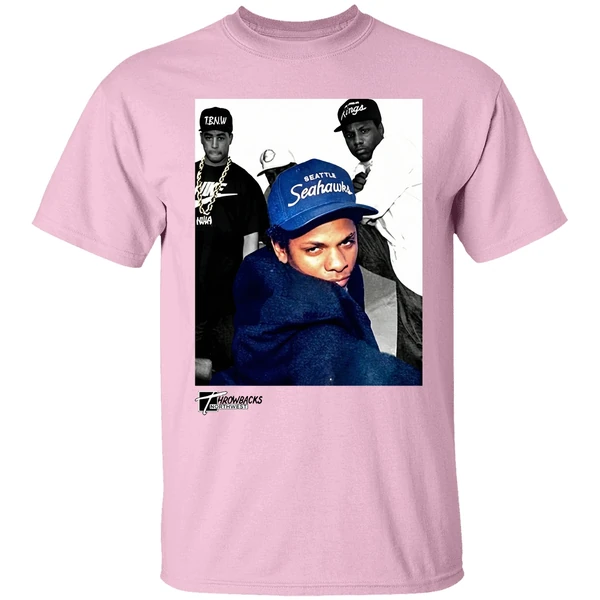 Eazy E Eric Lynn Wright Wearing Seattle Seahawks Cap West Coast Shirt - Image 2