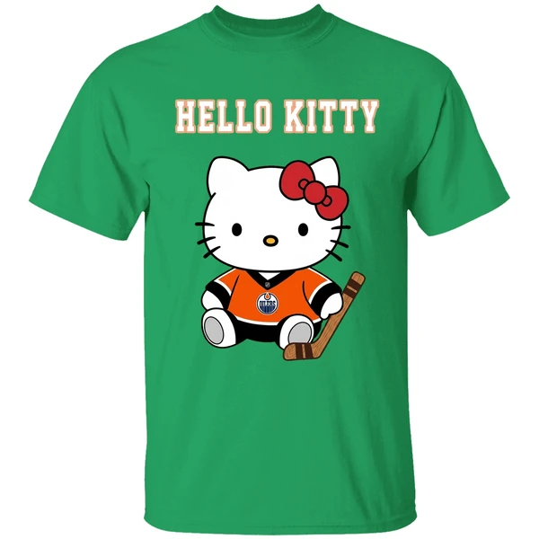 Edmonton Oilers Hello Kitty Night 2026 Celebrate Nhl Hockey Love Shirt - Image 2