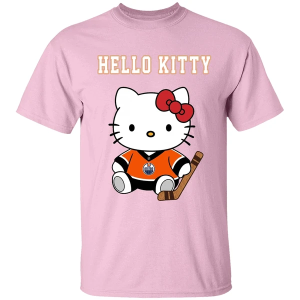 Edmonton Oilers Hello Kitty Night 2026 Celebrate Nhl Hockey Love Shirt - Image 3