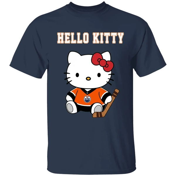 edmonton oilers hello kitty night 2026 celebrate nhl hockey love shirt navy
