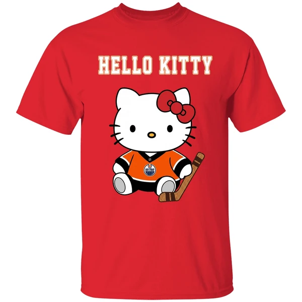 Edmonton Oilers Hello Kitty Night 2026 Celebrate Nhl Hockey Love Shirt - Image 7