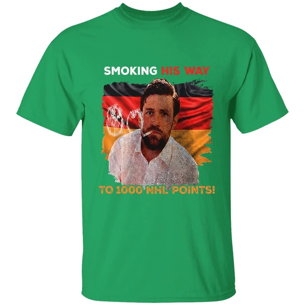 Edmonton Oilers Leon Draisaitl 1000 Nhl Points Smoking His Way Name And Number Shirt - Image 2