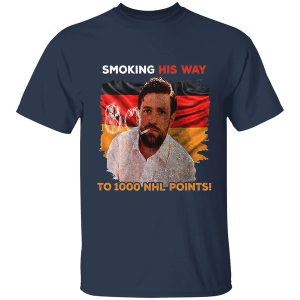 edmonton-oilers-leon-draisaitl-1000-nhl-points-smoking-his-way-name-and-number-shirt-navy