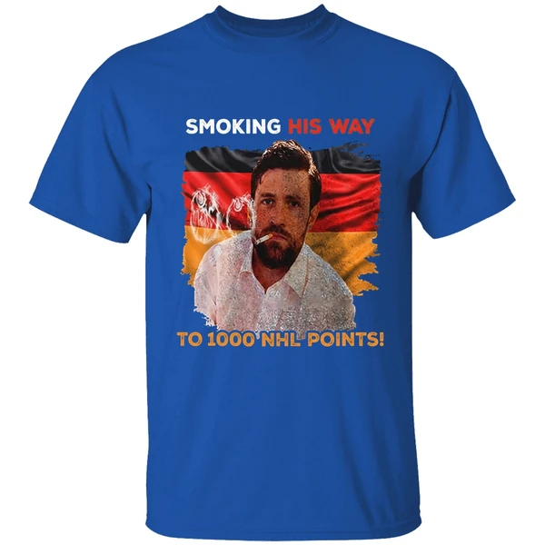 Edmonton Oilers Leon Draisaitl 1000 Nhl Points Smoking His Way Name And Number Shirt - Image 8