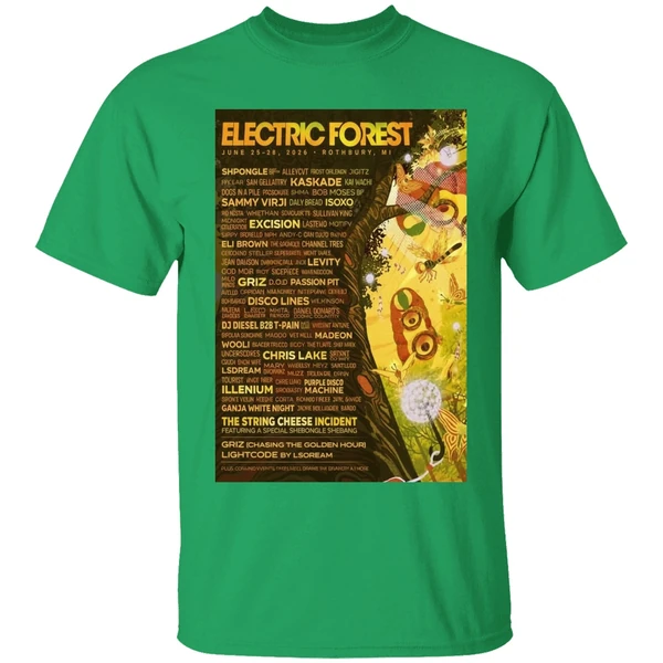 Electric Forest Rothbury Mi June 25 28 2026 Concert Poster Shirt - Image 2
