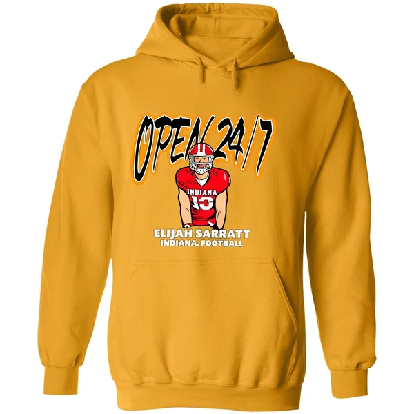 Elijah Sarratt Indiana Hoosiers Waffle House Open 24 7 Hoodie