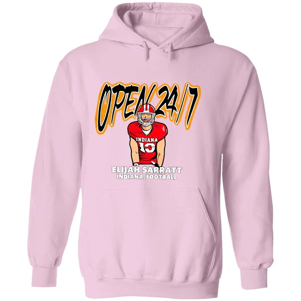 Elijah Sarratt Indiana Hoosiers Waffle House Open 24 7 Hoodie - Image 5
