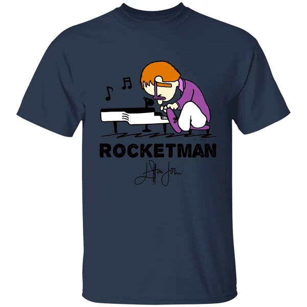 Elton John In The Style Of Peanuts Rocket Man Shirt - Image 4