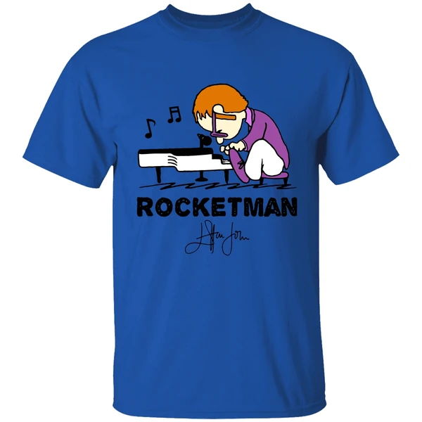 Elton John In The Style Of Peanuts Rocket Man Shirt - Image 7