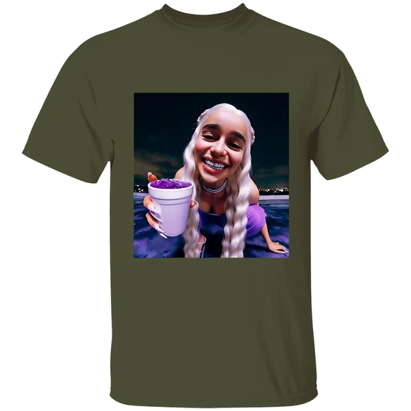 Emilia Clarke Daenerys Targaryen Cup Queen Of Dragons Grillz Shirt - Image 9