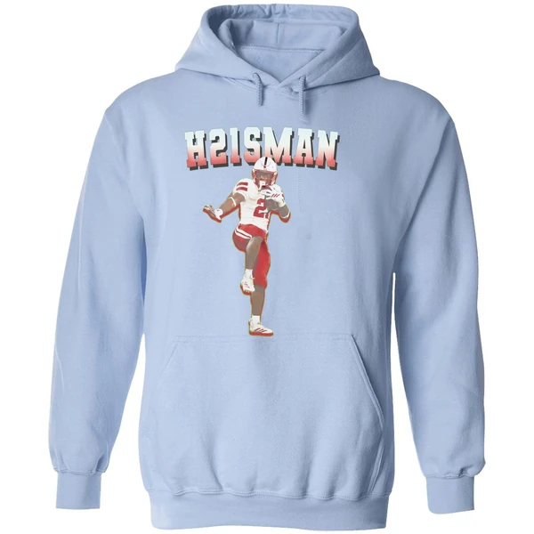 Emmett Johnson H21sman Nebraska Huskers Football Hoodie - Image 4