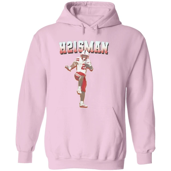 Emmett Johnson H21sman Nebraska Huskers Football Hoodie - Image 5