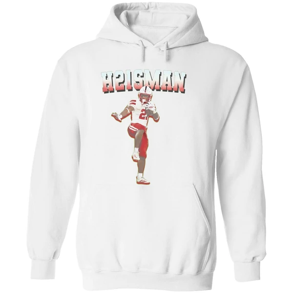Emmett Johnson H21sman Nebraska Huskers Football Hoodie - Image 8