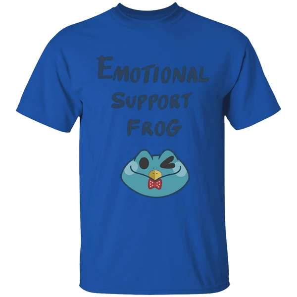 emotional support frog fizzarolli cartoon shirt royalblue