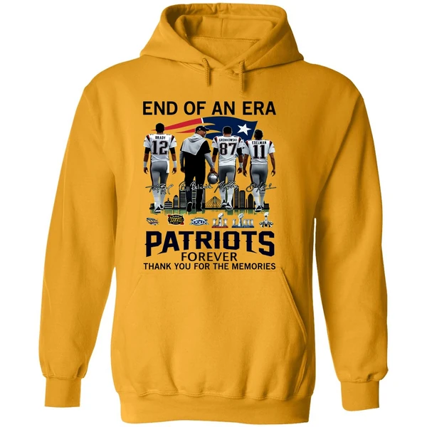 End Of An Era Patriots Forever Thank You For The Memories Vintage Hoodie