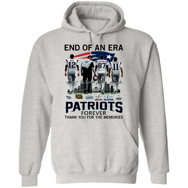 End Of An Era Patriots Forever Thank You For The Memories Vintage Hoodie - Image 9