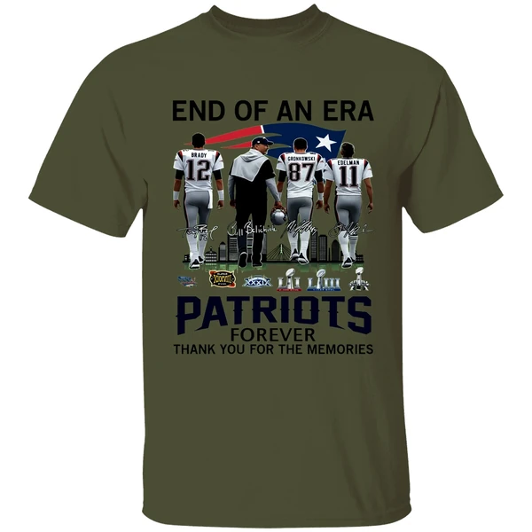 End Of An Era Patriots Forever Thank You For The Memories Vintage Shirt - Image 3