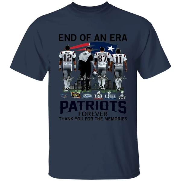 End Of An Era Patriots Forever Thank You For The Memories Vintage Shirt - Image 4