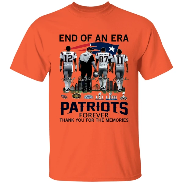 End Of An Era Patriots Forever Thank You For The Memories Vintage Shirt - Image 5
