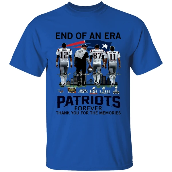 End Of An Era Patriots Forever Thank You For The Memories Vintage Shirt - Image 7